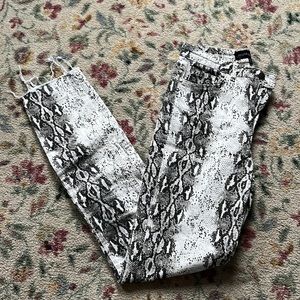 Long Tall Sally snake print skinny jeans